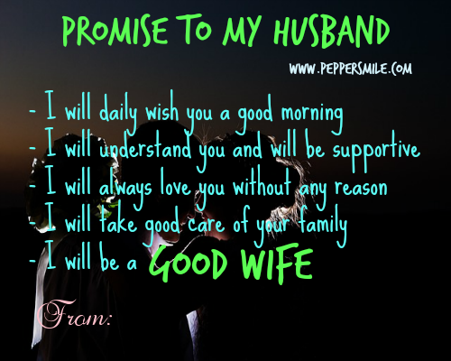 promise to my husband