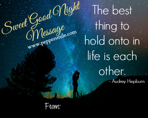 Sweet Good Night Message