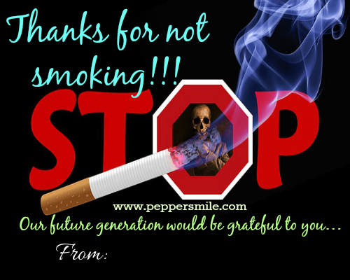 Thanks for not smoking